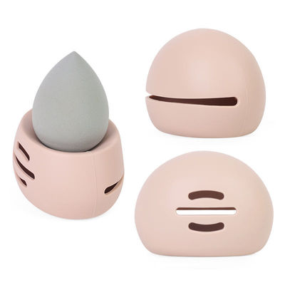 Gemachte, umweltfreundliche, weiche Silikon-Make-up-Schwamm-Blender-Halter-Box für Kosmetikreisen