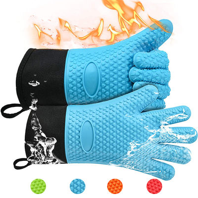 Doppelöfen-Mantel für die Küche Grill Kochen Backen Hitzebeständige Silikonhandschuhe