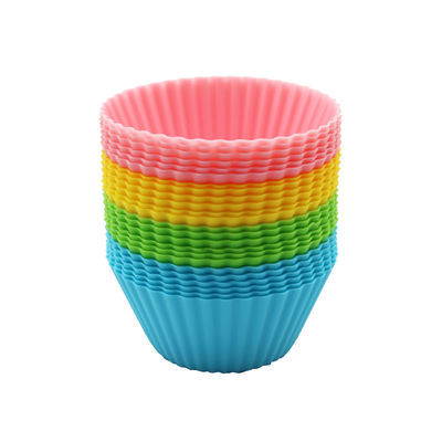 24 Stück / 12 Stück Verpackung Customized Logo akzeptabel Silikon nicht klebend Cupcake Liner für die Party