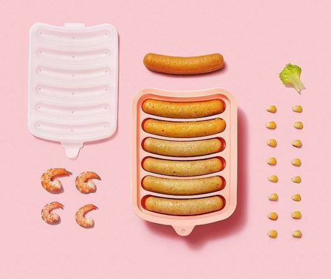 17.5*14cm Silikon-Wurst-Schimmel für Babys Ergänzungsnahrungsmittel Nahrungsmittelqualität Hotdog-Schimmel