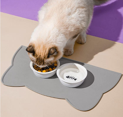 Nicht rutschfähige Silikonwasserdichte Futtermatten für Hunde und Katzen anpassbare Farbe
