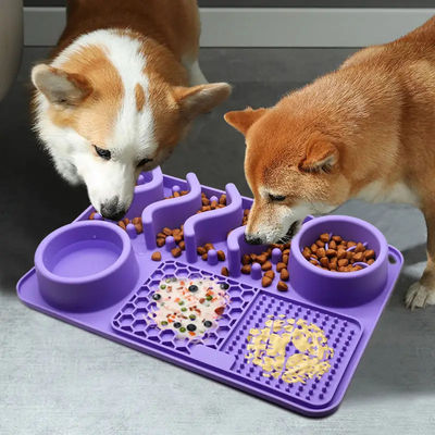 BPA-freie Silikon-Haustierfuttermatte für Hunde Welpen Temperaturbeständigkeit -40 bis 250