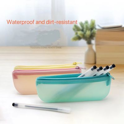 19*7*2.8cm Studenten-Stift-Werkzeuge Silikonspeicherbeutel in farbenfrohem Design mit individuellem Logo