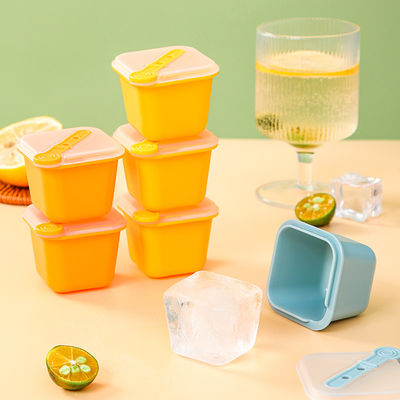 Silikon Quadrat Eiswürfel-Tray Form machen mit Deckel 6PACK Kühlschrank Zubehör