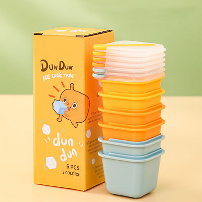 Silikon Quadrat Eiswürfel-Tray Form machen mit Deckel 6PACK Kühlschrank Zubehör