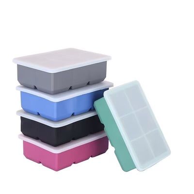 Eisformung Funktion Quadrat Silikon Eiswürfel Trays Set für Whisky Cocktails Bourbon