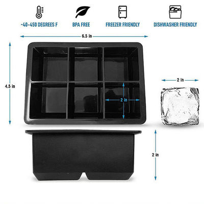 Eisformung Funktion Quadrat Silikon Eiswürfel Trays Set für Whisky Cocktails Bourbon