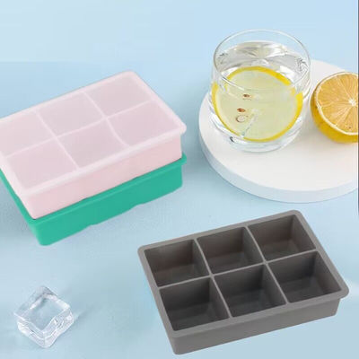 Eisformung Funktion Quadrat Silikon Eiswürfel Trays Set für Whisky Cocktails Bourbon