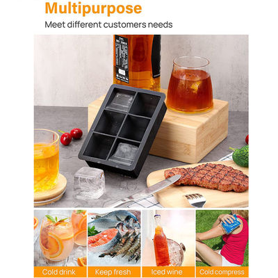 Eisformung Funktion Quadrat Silikon Eiswürfel Trays Set für Whisky Cocktails Bourbon