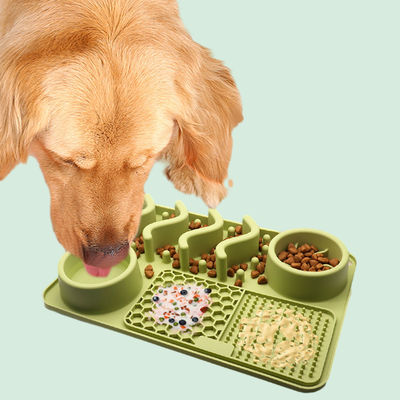 Anpassbare Silikonschale für Haustiere Lick Mat für langsames Essen und Anti-Fettleibigkeit Training