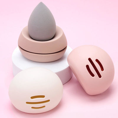 Gemachte, umweltfreundliche, weiche Silikon-Make-up-Schwamm-Blender-Halter-Box für Kosmetikreisen