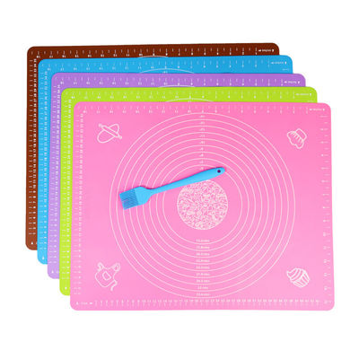 100% Lebensmittelqualität Silicone Kneading Teig Mat für das Backen in mehrfarbigen nicht rutschfähigen Design