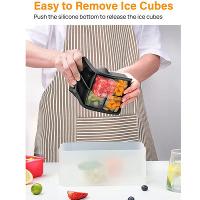 Quadratische Eiswürfel Trays Set BPA-freie wiederverwendbare Schimmel für Whisky Cocktails Bourbon Probe