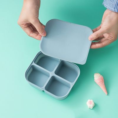 Silikon Babyfutterbehälter Rechteckform Mikrowelle sicher BPA-frei Wiederverwendbar