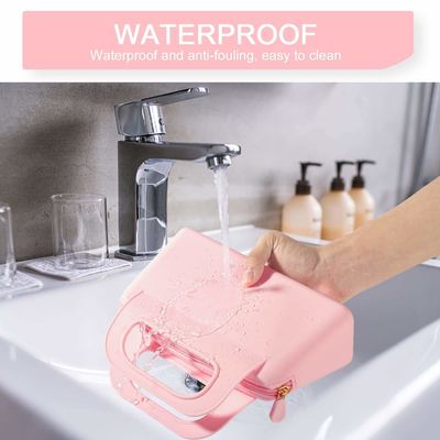 Farbenfrohe, kundenspezifische Silikon Reißverschlussbeutel für die Lagerung von Kosmetika und Toilettenartikeln für Frauen