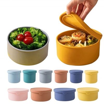 Küche Lebensmittellager Rund Silikon Lunchbox Bento Box mit BPA frei und frisch