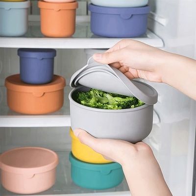 Küche Lebensmittellager Rund Silikon Lunchbox Bento Box mit BPA frei und frisch