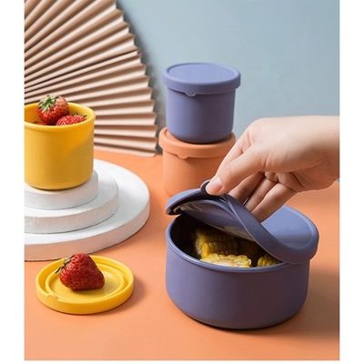 Küche Lebensmittellager Rund Silikon Lunchbox Bento Box mit BPA frei und frisch