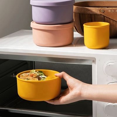 Küche Lebensmittellager Rund Silikon Lunchbox Bento Box mit BPA frei und frisch