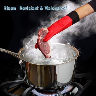 Doppelöfen-Mantel für die Küche Grill Kochen Backen Hitzebeständige Silikonhandschuhe