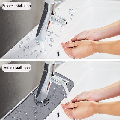 Home Küche Tischgeschirr Schwarz Silikon Waschbecken Spritzschutz mit Wasserabsorptionsdesign