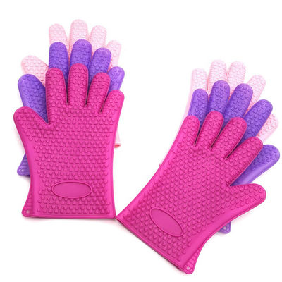 Logo kundenspezifische Hitzebeständige Silicone Kochhandschuhe für Heiztopfhalter in der Küche