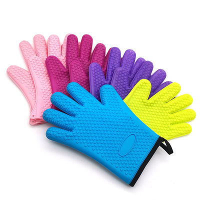 Logo kundenspezifische Hitzebeständige Silicone Kochhandschuhe für Heiztopfhalter in der Küche