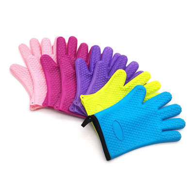 Logo kundenspezifische Hitzebeständige Silicone Kochhandschuhe für Heiztopfhalter in der Küche