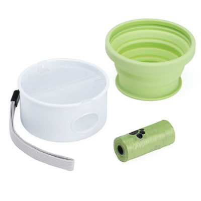 Aussenreise-Hundefütterung 3 in 1 Klappwasserbecher für Haustiere mit Deckel und Klappdesign