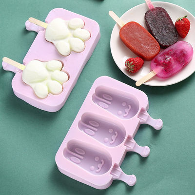 BPA-freie kundenspezifische Gestaltung Silizium Eiscreme Eiscreme Formgebung mit Stick