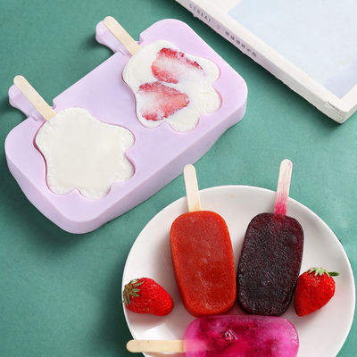 BPA-freie kundenspezifische Gestaltung Silizium Eiscreme Eiscreme Formgebung mit Stick