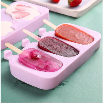 BPA-freie kundenspezifische Gestaltung Silizium Eiscreme Eiscreme Formgebung mit Stick