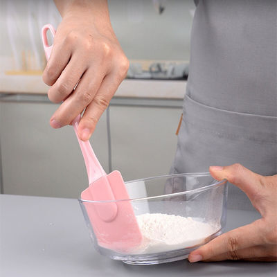 Pinkes Silikonschaber Drei-Teile-Set Hitzebeständige Spatulen BBQ Bürste Backwerkzeuge