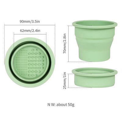 Schönheits-Eier-Reinigungswerkzeug Wellfine Silikon Klappbürste Reiniger Becher für die Schönheitspflege