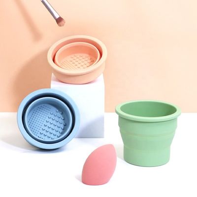 Schönheits-Eier-Reinigungswerkzeug Wellfine Silikon Klappbürste Reiniger Becher für die Schönheitspflege