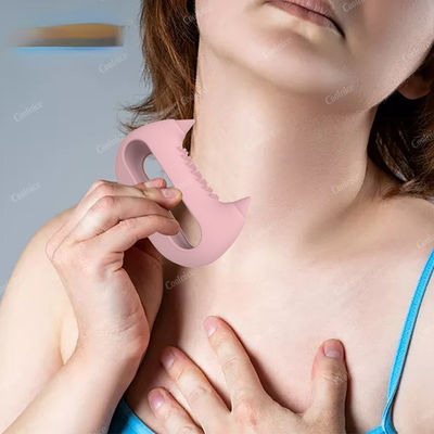 Hals Silikon Massage-Instrument für Schlüsselmeridiane Bürsten und Gesicht Akupunkturmassage