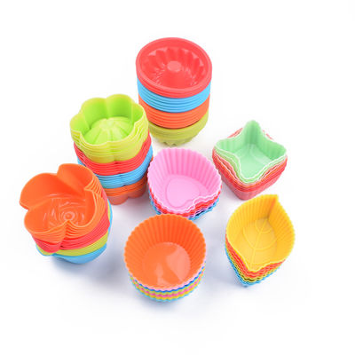 Wiederverwendbare Backbecher Mini Silikon Backwerkzeug Cupcake Liner Kuchen Dekoration Tipp Set