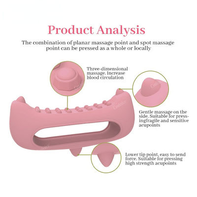 Hals Silikon Massage-Instrument für Schlüsselmeridiane Bürsten und Gesicht Akupunkturmassage