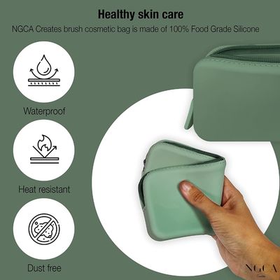 Reisebedingungen Organisator Flexible Design Silikon Make-up-Tasche für Frauen Wasserdicht