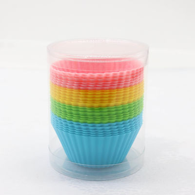 24 Stück / 12 Stück Verpackung Customized Logo akzeptabel Silikon nicht klebend Cupcake Liner für die Party