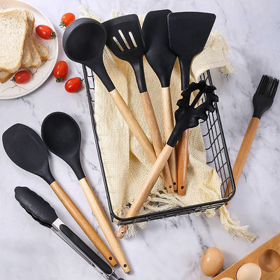 24 Stück nicht klebendes Holzgriff Silikon Küchengadget-Set mit individuellen Optionen