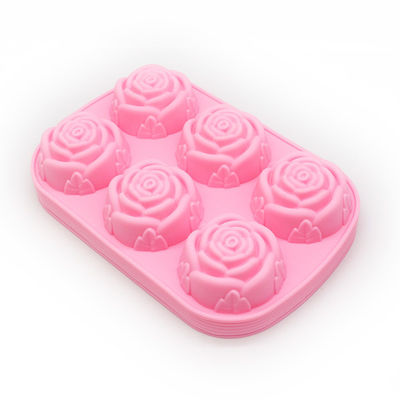 Schokoladenform für Silikonkuchen Dekoration Backen in Rose Red 3D