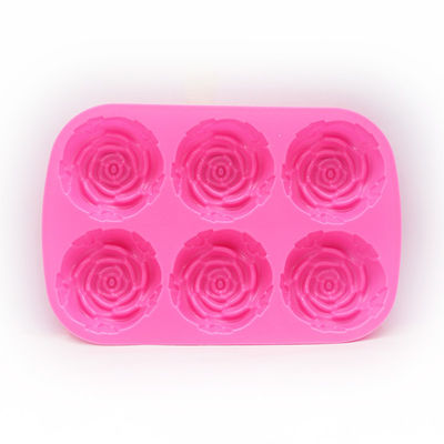 Schokoladenform für Silikonkuchen Dekoration Backen in Rose Red 3D