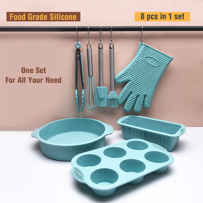 Silikon Backkuchen-Pfanne Cookie-Blatt-Formen-Tray-Set BPA-freie Wärmebeständige Auskleidungen