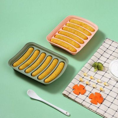 17.5*14cm Silikon-Wurst-Schimmel für Babys Ergänzungsnahrungsmittel Nahrungsmittelqualität Hotdog-Schimmel