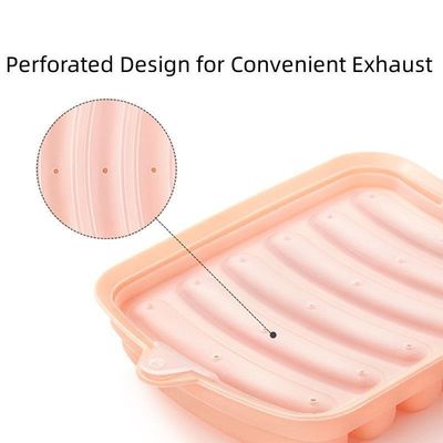 17.5*14cm Silikon-Wurst-Schimmel für Babys Ergänzungsnahrungsmittel Nahrungsmittelqualität Hotdog-Schimmel