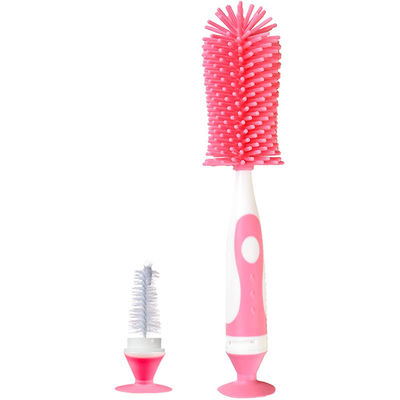 Silikon Flaschenreinigungsbürste mit Nippelreiniger für Babyflaschen 10.4*2.2 in /26.5*5.8