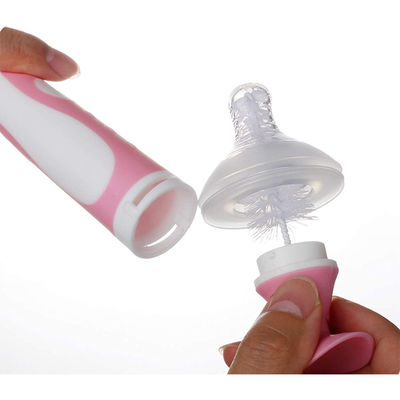 Silikon Flaschenreinigungsbürste mit Nippelreiniger für Babyflaschen 10.4*2.2 in /26.5*5.8