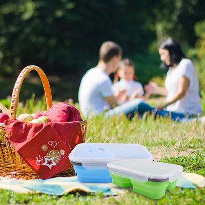 Leckdichtes Lebensmittelbehälter 2 Abteilungen Stapelbare Bento für umweltfreundliche Kinder