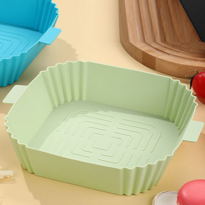 Nachhaltige Luftbrenner Silikon Topf Liner Tray Pan für Backmatte und Korb Quadrat